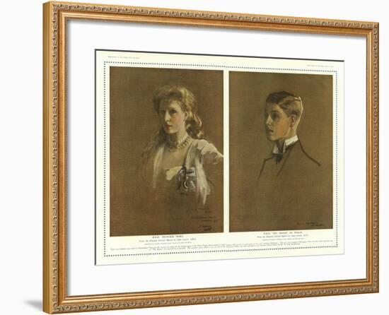 Princess Mary and the Prince of Wales-Sir John Lavery-Framed Giclee Print