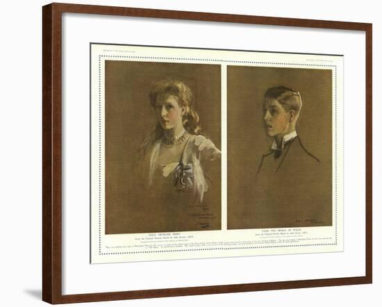 Princess Mary and the Prince of Wales-Sir John Lavery-Framed Giclee Print