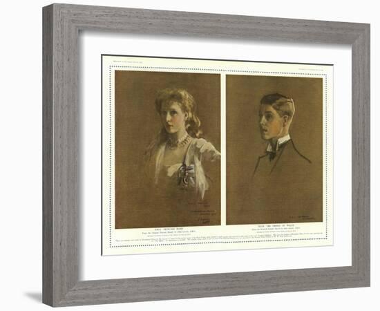 Princess Mary and the Prince of Wales-Sir John Lavery-Framed Giclee Print