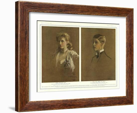 Princess Mary and the Prince of Wales-Sir John Lavery-Framed Giclee Print