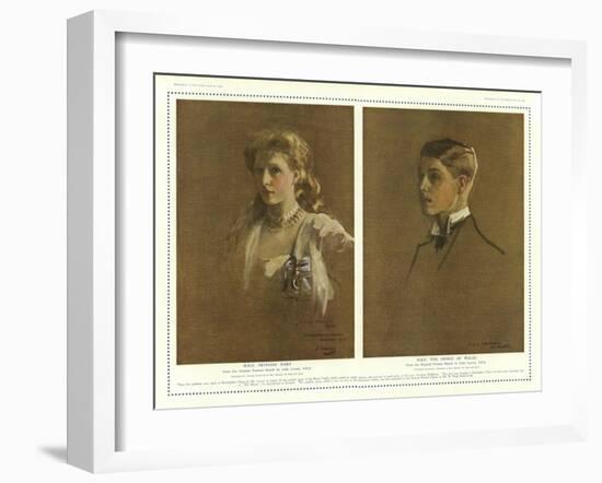 Princess Mary and the Prince of Wales-Sir John Lavery-Framed Giclee Print