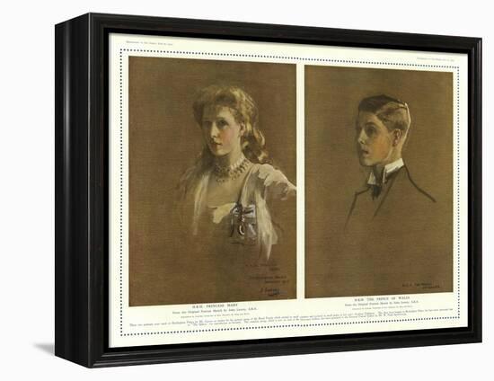 Princess Mary and the Prince of Wales-Sir John Lavery-Framed Premier Image Canvas