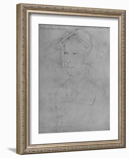 'Princess Mary', c1536 (1945)-Hans Holbein the Younger-Framed Giclee Print