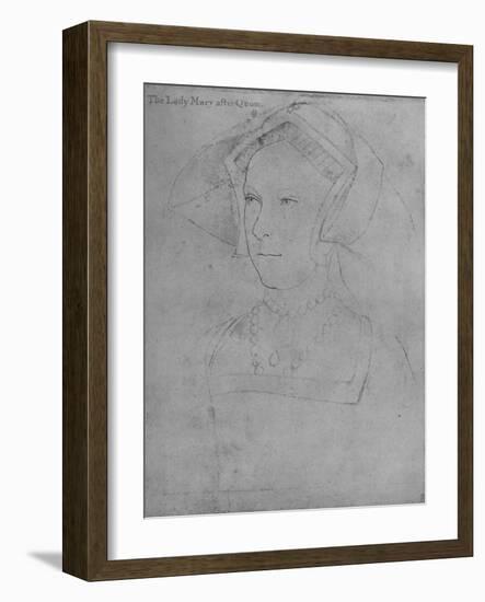 'Princess Mary', c1536 (1945)-Hans Holbein the Younger-Framed Giclee Print