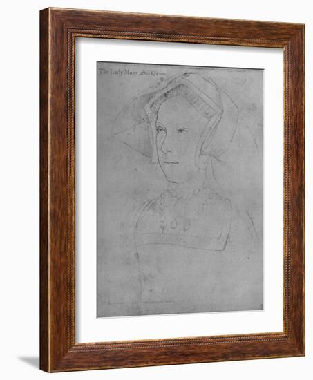 'Princess Mary', c1536 (1945)-Hans Holbein the Younger-Framed Giclee Print