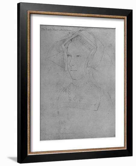 'Princess Mary', c1536 (1945)-Hans Holbein the Younger-Framed Giclee Print