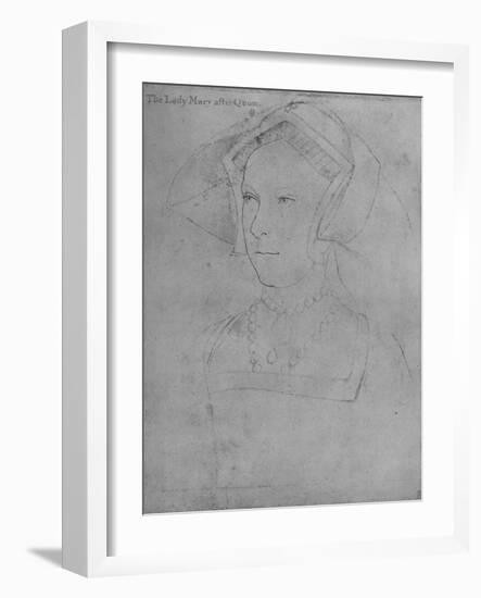 'Princess Mary', c1536 (1945)-Hans Holbein the Younger-Framed Giclee Print