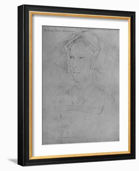 'Princess Mary', c1536 (1945)-Hans Holbein the Younger-Framed Giclee Print