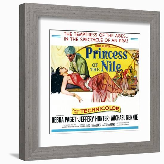 Princess of the Nile, from Left: Debra Paget, Jeffrey Hunter, 1954-null-Framed Art Print