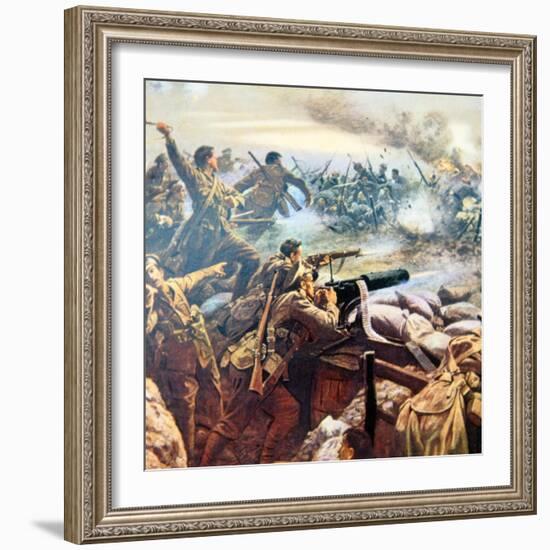 Princess Patricia's Canadian Light Infantry Repel a German Attack at St. Floi, Near Ypres-William Barnes Wollen-Framed Giclee Print