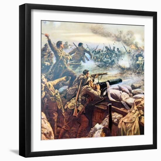 Princess Patricia's Canadian Light Infantry Repel a German Attack at St. Floi, Near Ypres-William Barnes Wollen-Framed Giclee Print