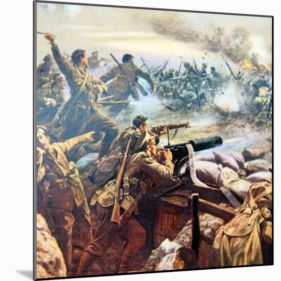 Princess Patricia's Canadian Light Infantry Repel a German Attack at St. Floi, Near Ypres-William Barnes Wollen-Mounted Giclee Print