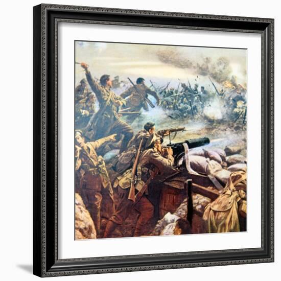 Princess Patricia's Canadian Light Infantry Repel a German Attack at St. Floi, Near Ypres-William Barnes Wollen-Framed Giclee Print