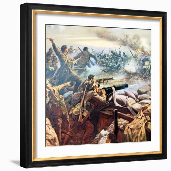 Princess Patricia's Canadian Light Infantry Repel a German Attack at St. Floi, Near Ypres-William Barnes Wollen-Framed Giclee Print