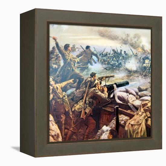 Princess Patricia's Canadian Light Infantry Repel a German Attack at St. Floi, Near Ypres-William Barnes Wollen-Framed Premier Image Canvas