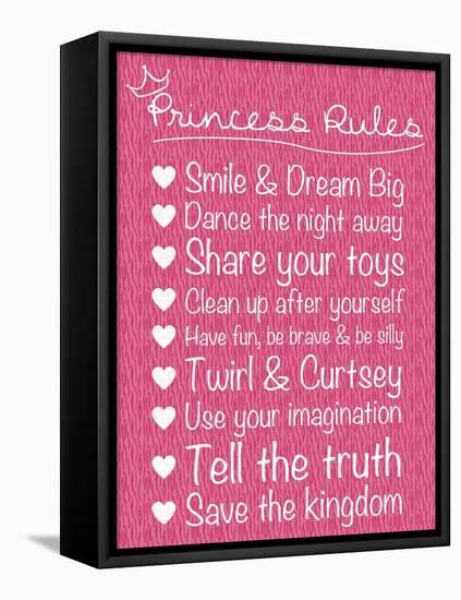 Princess Rules-Lauren Gibbons-Framed Stretched Canvas