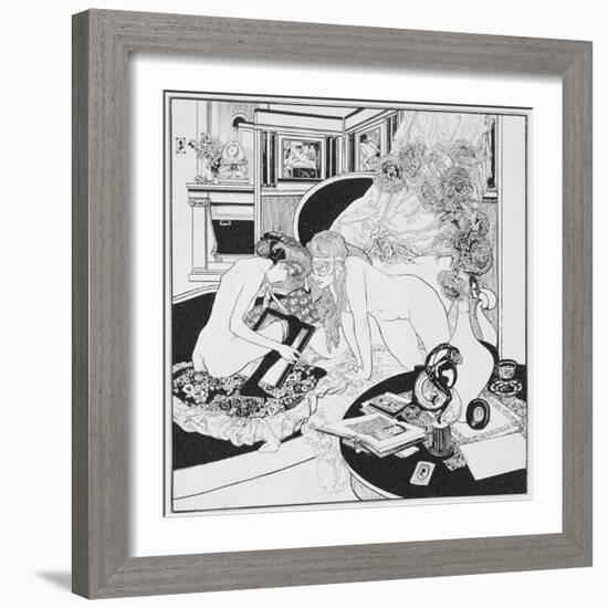 Princess Snow-White, Plate 4 from 'La Grenouillere Altruism', 1912-Franz Von Bayros-Framed Giclee Print