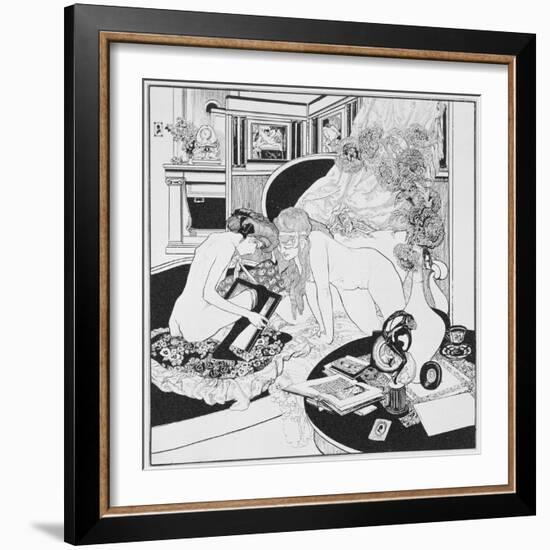 Princess Snow-White, Plate 4 from 'La Grenouillere Altruism', 1912-Franz Von Bayros-Framed Giclee Print