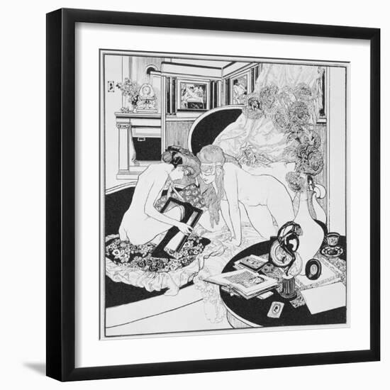 Princess Snow-White, Plate 4 from 'La Grenouillere Altruism', 1912-Franz Von Bayros-Framed Giclee Print