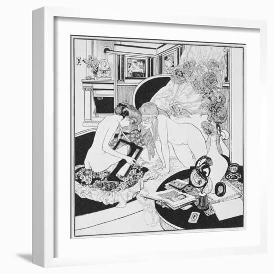 Princess Snow-White, Plate 4 from 'La Grenouillere Altruism', 1912-Franz Von Bayros-Framed Giclee Print