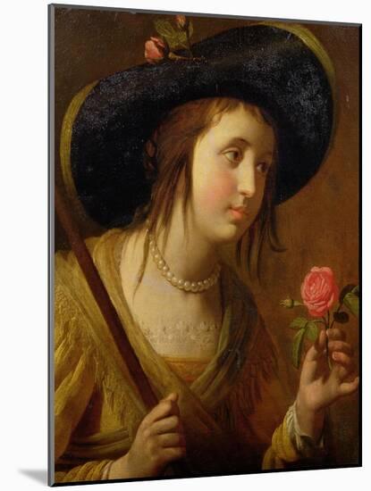 Princess Sophia of Bohemia (1630-1714), Mother of George I as a Shepherdess-Gerrit van Honthorst-Mounted Giclee Print