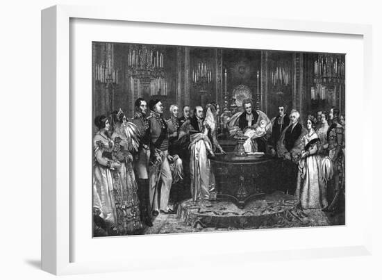 Princess Vicky Christened, 1841-null-Framed Art Print