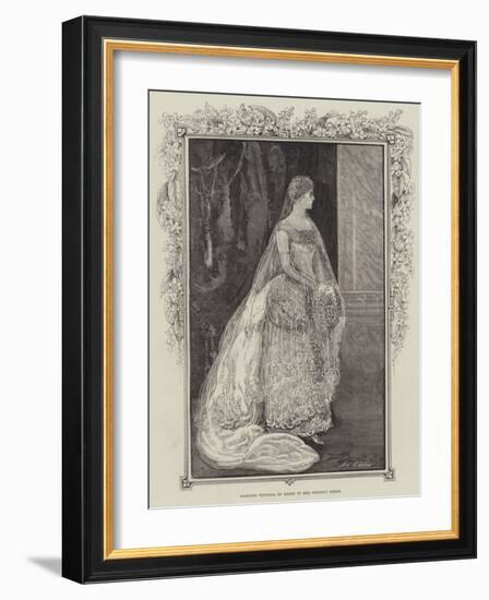 Princess Victoria of Hesse in Her Wedding Dress-Henry Stephen Ludlow-Framed Giclee Print