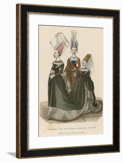 Princess with Her Ladies of Honour, 1470-null-Framed Giclee Print