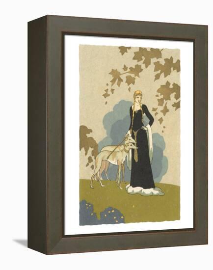 Princess with Whippets-null-Framed Stretched Canvas