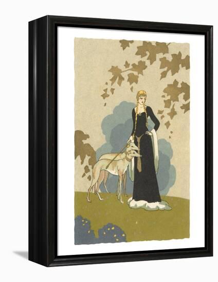 Princess with Whippets-null-Framed Stretched Canvas