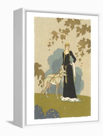 Princess with Whippets-null-Framed Stretched Canvas