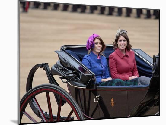 Princesses Beatrice and Eugenie of York, Trooping Colour 2012, Quuen's Bday Parade, London, England-Hans Peter Merten-Mounted Photographic Print