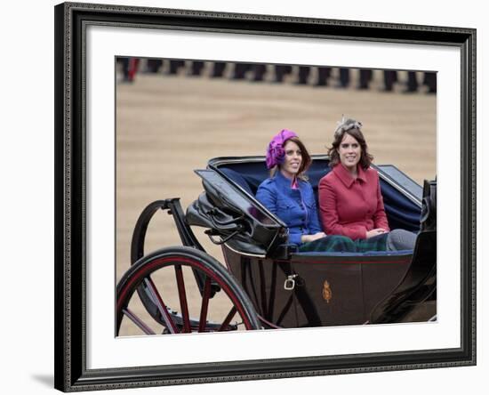 Princesses Beatrice and Eugenie of York, Trooping Colour 2012, Quuen's Bday Parade, London, England-Hans Peter Merten-Framed Photographic Print