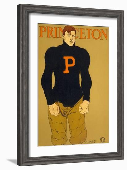 Princeton Poster, Burly Football Player-null-Framed Art Print