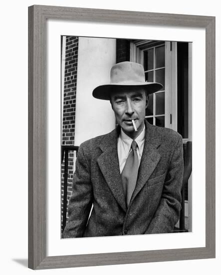 Princeton University Physicist. J. Robert Oppenheimer-Alfred Eisenstaedt-Framed Premium Photographic Print