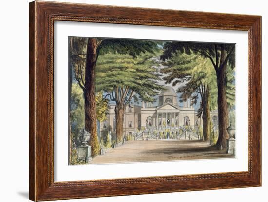 Principal Front of Chiswick House, from R. Ackermann's-John Gendall-Framed Giclee Print