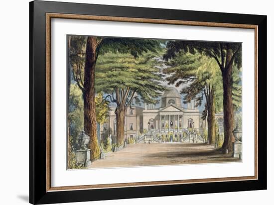 Principal Front of Chiswick House, from R. Ackermann's-John Gendall-Framed Giclee Print