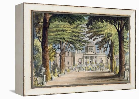 Principal Front of Chiswick House, from R. Ackermann's-John Gendall-Framed Premier Image Canvas