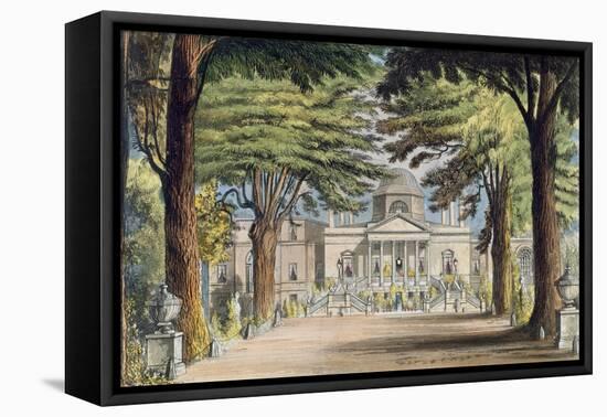 Principal Front of Chiswick House, from R. Ackermann's-John Gendall-Framed Premier Image Canvas