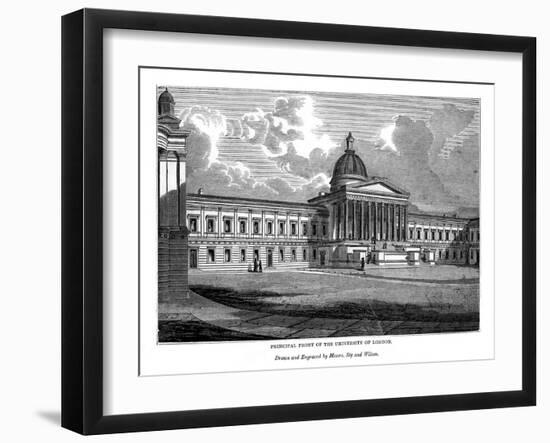 Principal Front of the University of London, 1843-Messrs Sly and Wilson-Framed Giclee Print