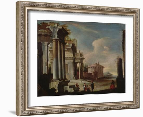 Principal Monuments of Ancient Rome: Temple of Vesta (Oil on Canvas)-Viviano Codazzi-Framed Giclee Print