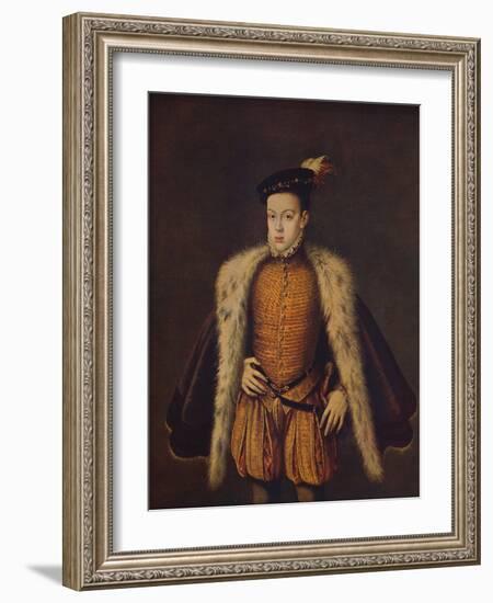 'Principe Don Carlos hijo de Felipe II', (Prince Carlos de Austria), 1557-1559, (c1934)-Alonso Sanchez Coello-Framed Giclee Print