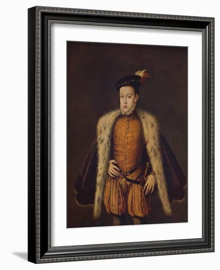 'Principe Don Carlos hijo de Felipe II', (Prince Carlos de Austria), 1557-1559, (c1934)-Alonso Sanchez Coello-Framed Giclee Print