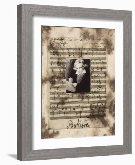 Principles of Music-Beethoven-Susan Hartenhoff-Framed Giclee Print