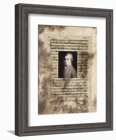 Principles of Music-Mozart-Susan Hartenhoff-Framed Giclee Print