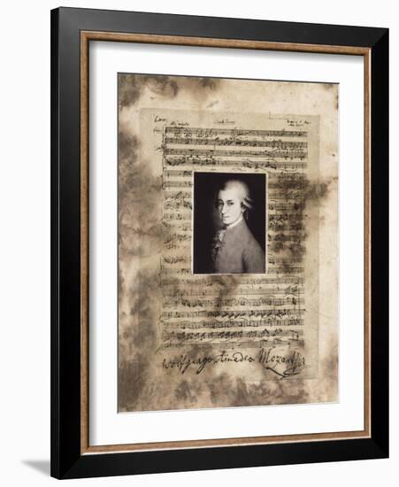 Principles of Music-Mozart-Susan Hartenhoff-Framed Giclee Print