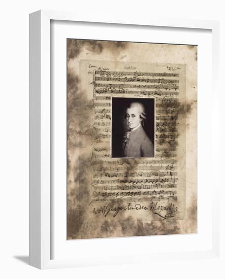 Principles of Music-Mozart-Susan Hartenhoff-Framed Giclee Print