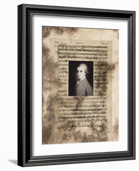 Principles of Music-Mozart-Susan Hartenhoff-Framed Giclee Print