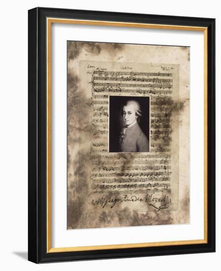 Principles of Music-Mozart-Susan Hartenhoff-Framed Giclee Print