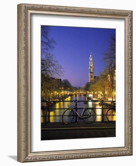 Prinsengracht and Wsterkerk, Amsterdam, Holland-Jon Arnold-Framed Photographic Print